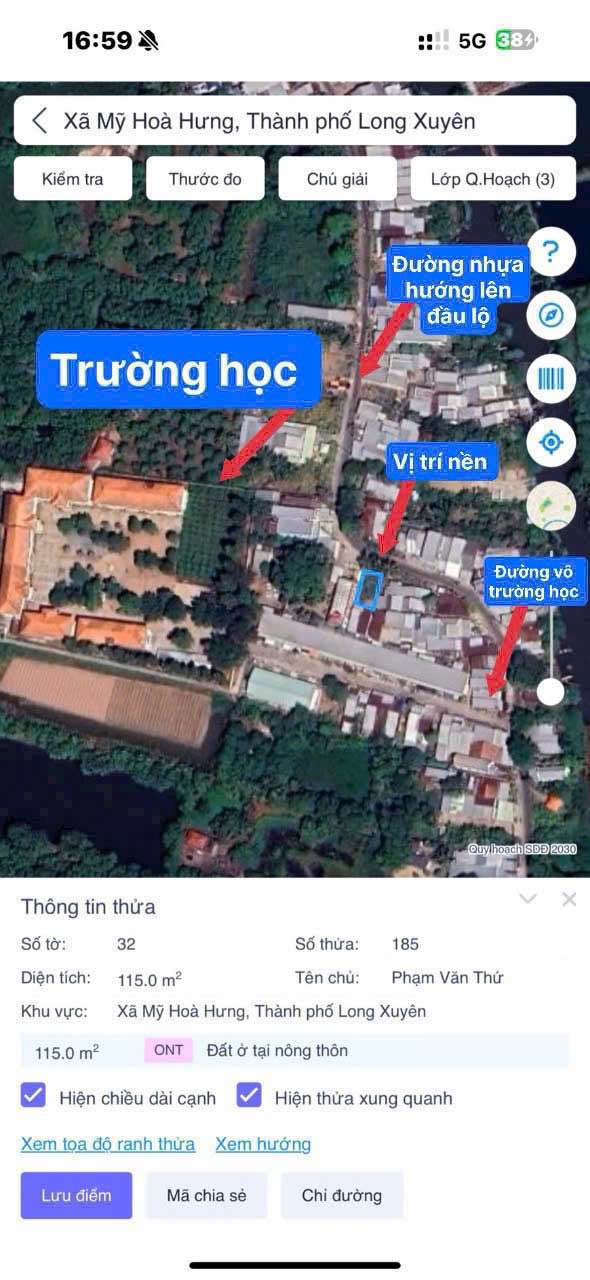 Đất nền Mỹ Hòa Hưng, Long Xuyên 98m² giá 500 triệu - Bán gấp trước khi đi định cư!