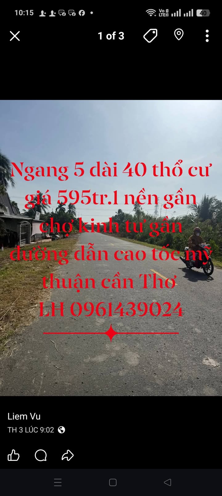 Đất nền 200m² tại Mỹ Thuận, Vĩnh Long - Chỉ 595 triệu, đầu tư sinh lời!