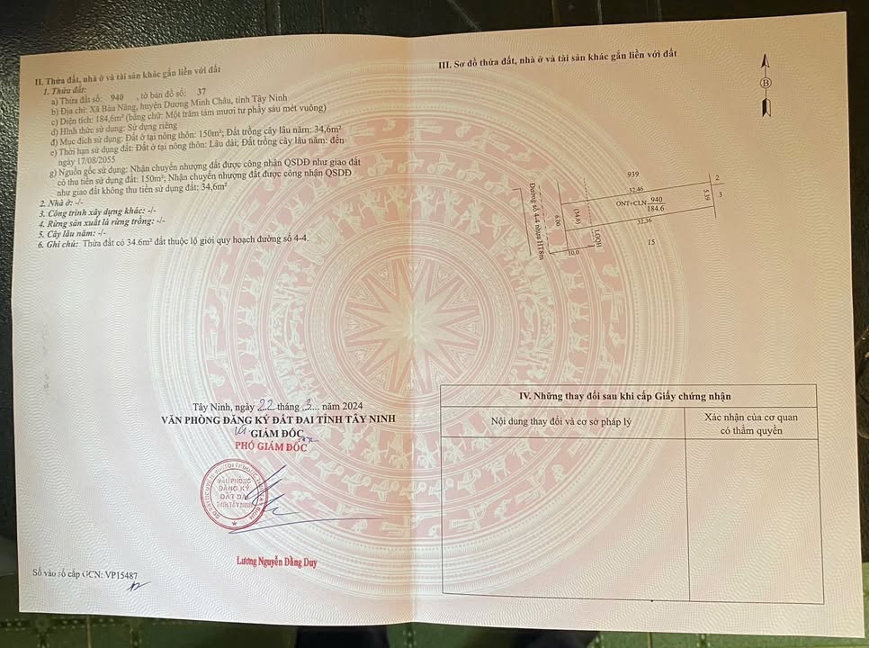 Đất nền Ninh Thạnh, Tây Ninh 184.6m² giá 980 triệu - Tiềm năng đầu tư hấp dẫn!