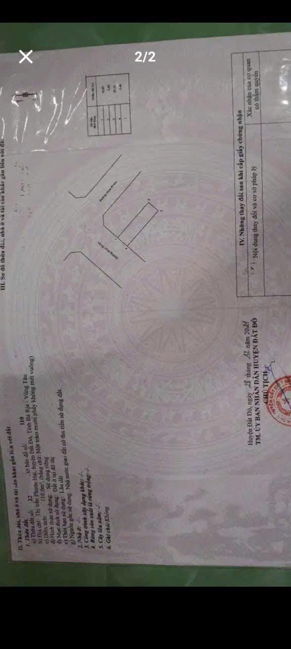 Đất tái định cư Phước Hải 110m² giá 3.55 tỷ - Gần biển và chợ