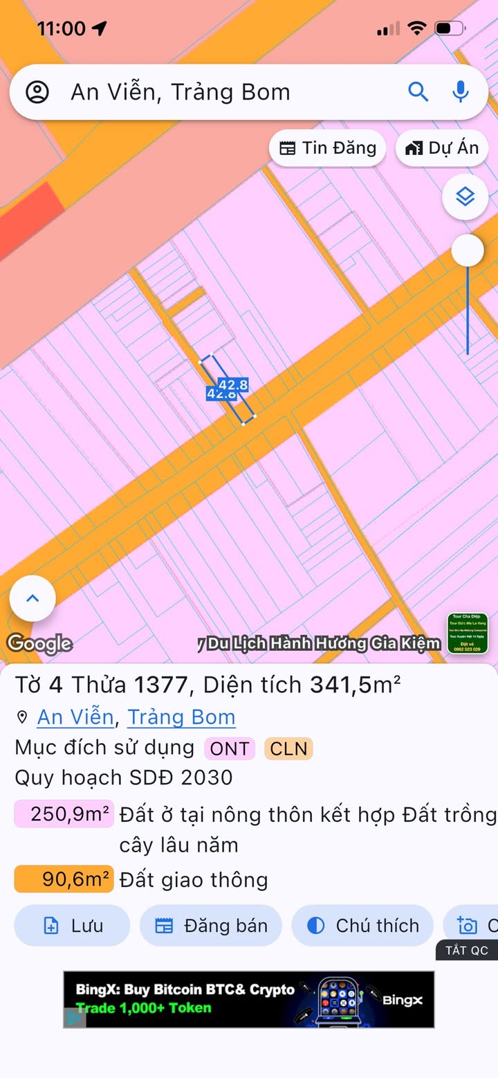 Đất lô góc 2 mặt tiền đường Trần Vĩnh Lộc, Trảng Bom, 336m² giá 4.7 tỷ - Cơ hội kinh doanh tuyệt vời!