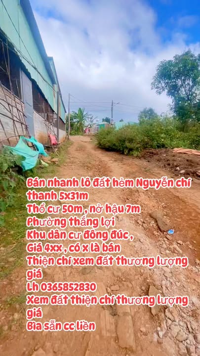 Đất thổ cư 155m² tại Nguyễn Chí Thanh, Pleiku - Giá thương lượng hấp dẫn!