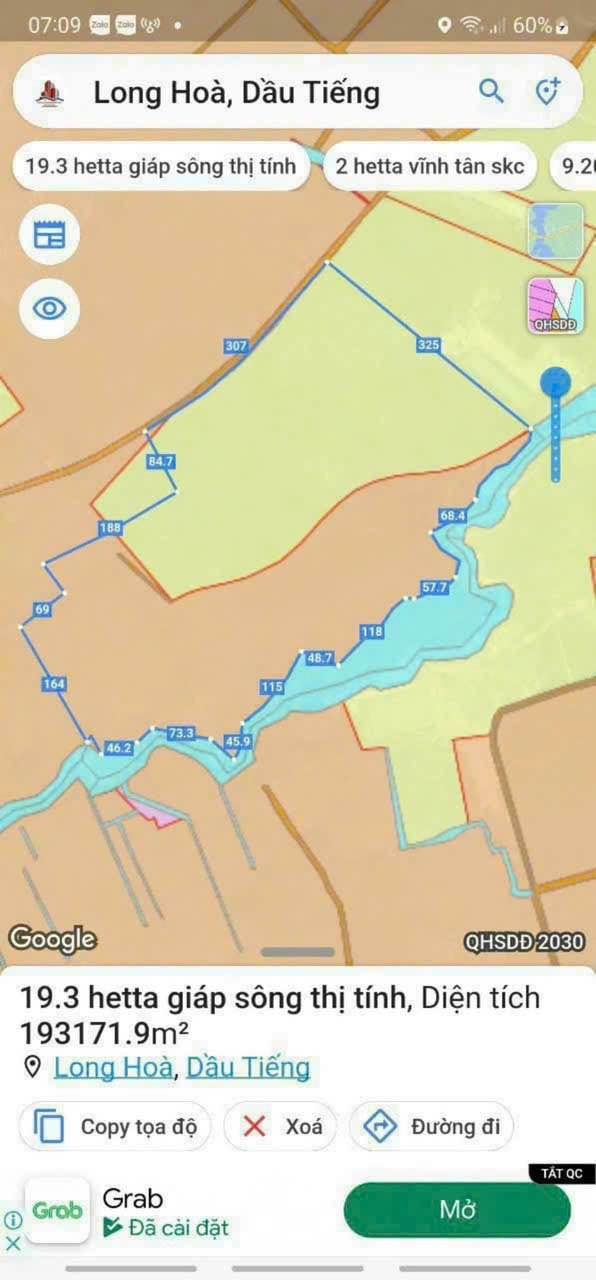 Đất nền Dầu Tiếng Bình Dương 193000m² - Mặt tiền sông Thị Tính, giá tốt thỏa thuận!