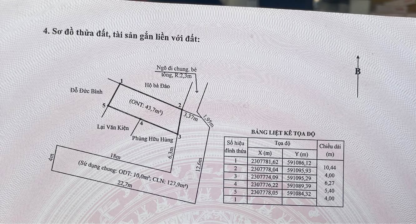 Đất chính chủ An Đồng, Hải Phòng 43.7m² giá chỉ 1.15 tỷ - Ô tô đỗ cửa thoải mái!