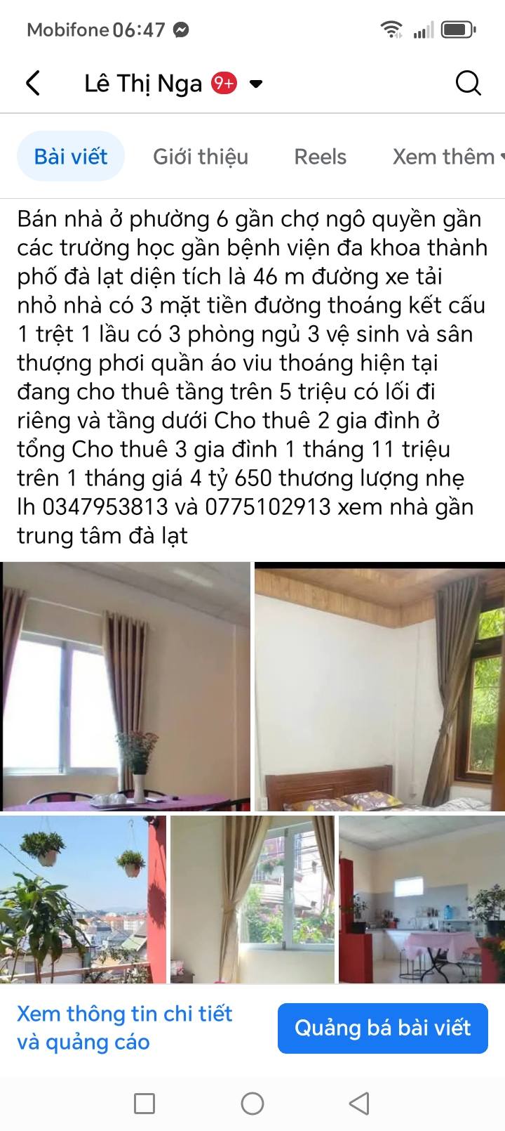Nhà 2 tầng phường 6 Đà Lạt 46m² giá 4.35 tỷ - Đầu tư sinh lời ngay!
