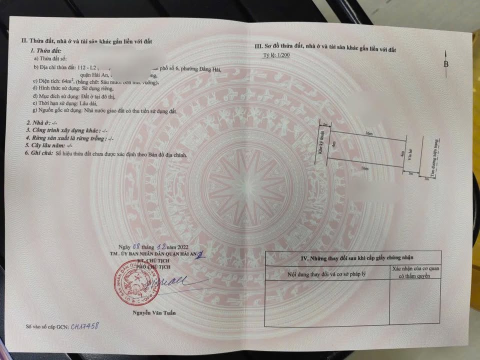 Đất nền Đằng Hải Hải Phòng 64m² - Vị trí đẹp gần công viên hoa!