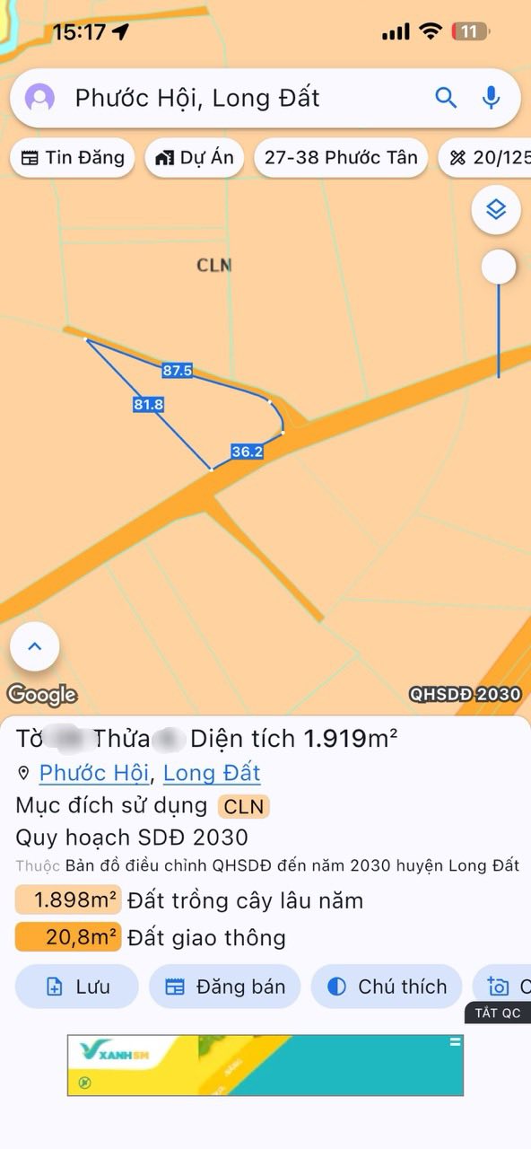 Đất nền Phước Hội Đất Đỏ 2000m² giá chỉ 2 tỷ - Đầu tư sinh lời ngay!