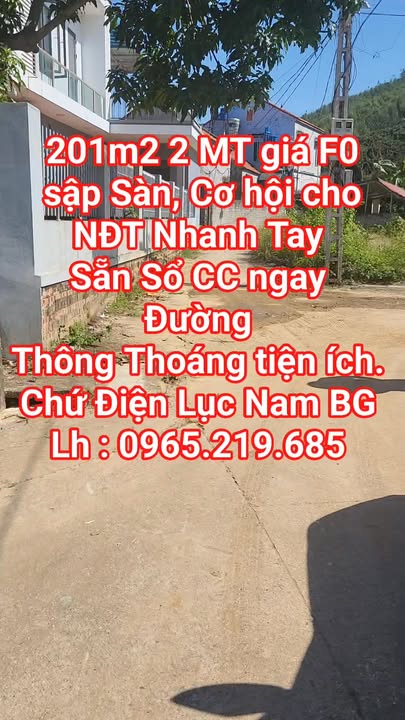 Lô đất 2 mặt tiền Chu Điện, Lục Nam 201m² giá chỉ 804 triệu - Cơ hội đầu tư hiếm có!