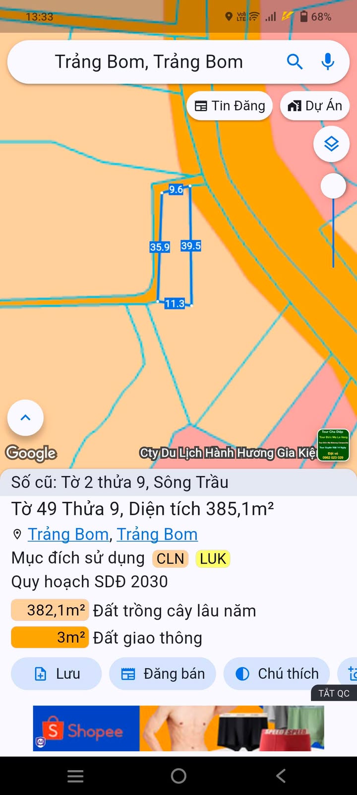 Đất nền Trảng Bom 8000m² giá 4 tỷ - Đầu tư sinh lời lâu dài!