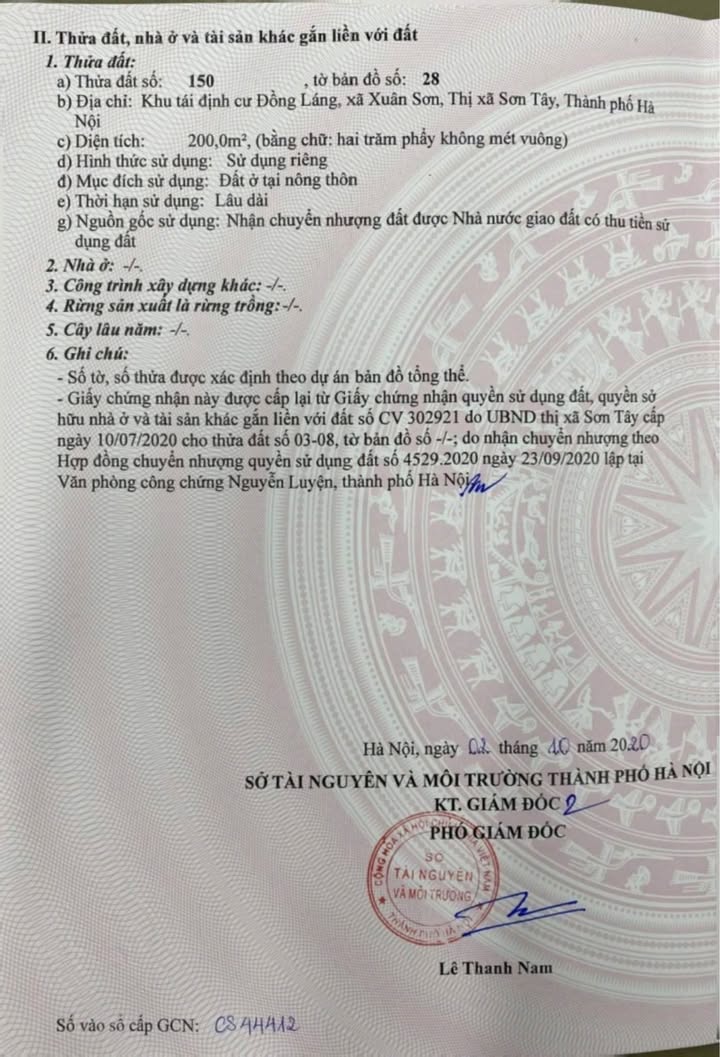 Đất nền 200m² tại khu TĐC Đồng Láng, Sơn Tây - Giá chỉ 4 tỷ, vị trí thuận lợi!