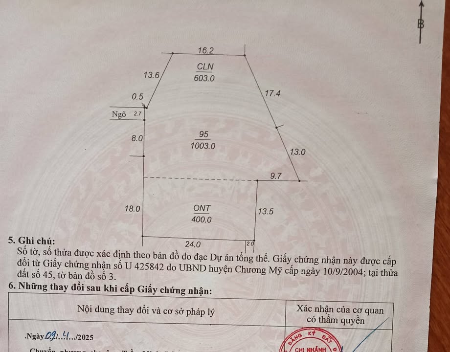 Đất thổ cư 400m² tại Tốt Động, Chương Mỹ - Giá 10.03 tỷ, Tiện ích đầy đủ!