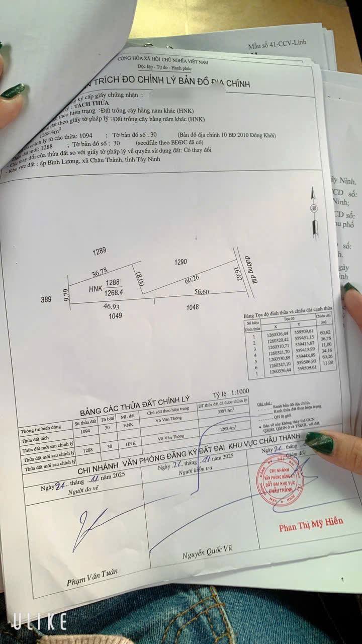 Đất nền Châu Thành Tây Ninh 1200m² giá chỉ 220 triệu - Cơ hội đầu tư hấp dẫn!