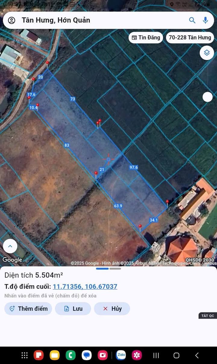 Đất ruộng lên gò 5,5 sào tại An Khương, giá 650 triệu - Đầu tư sinh lời ngay!