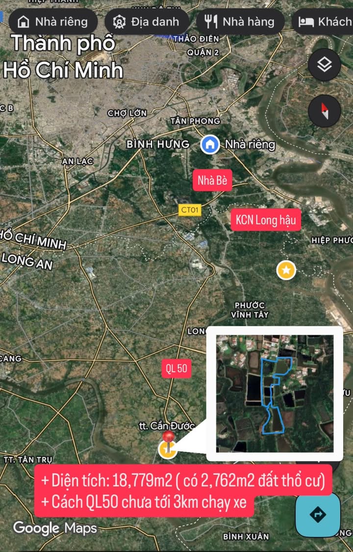 Đất nền Tân Ân, Cần Đước, Long An 18779m² giá 18 tỷ - Đầu tư sinh lời ngay!