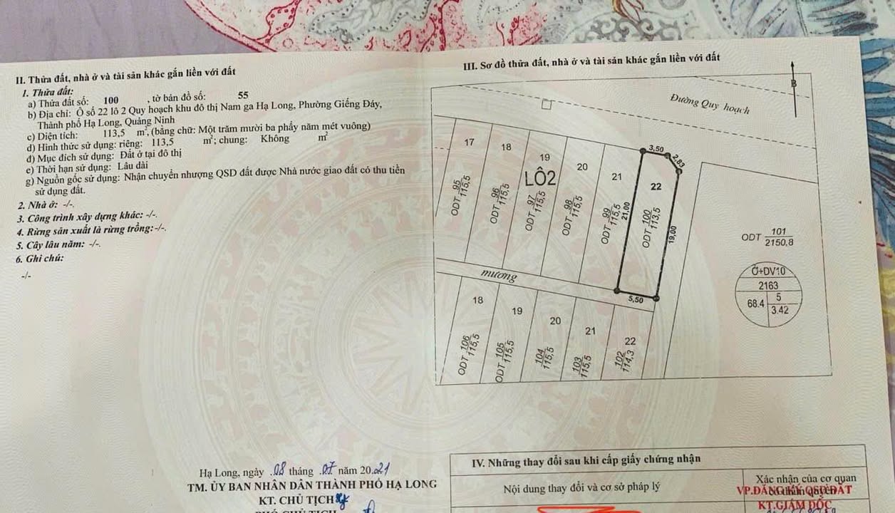 Đất nền Bãi Cháy Hạ Long 110m² giá 4.4 tỷ - Ô góc cực đẹp, đầu tư sinh lời!