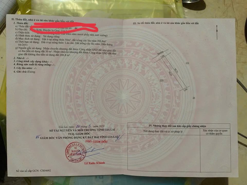 Đất nền xã Ia Krai, huyện Ia Grai, 255m² - Sổ đỏ chính chủ, giá chỉ 150 triệu!