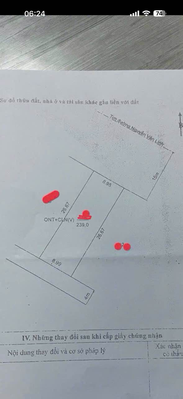 Đất mặt tiền Nguyễn Văn Linh 237.67m² giá 5.4 tỷ - Sổ hồng chính chủ!