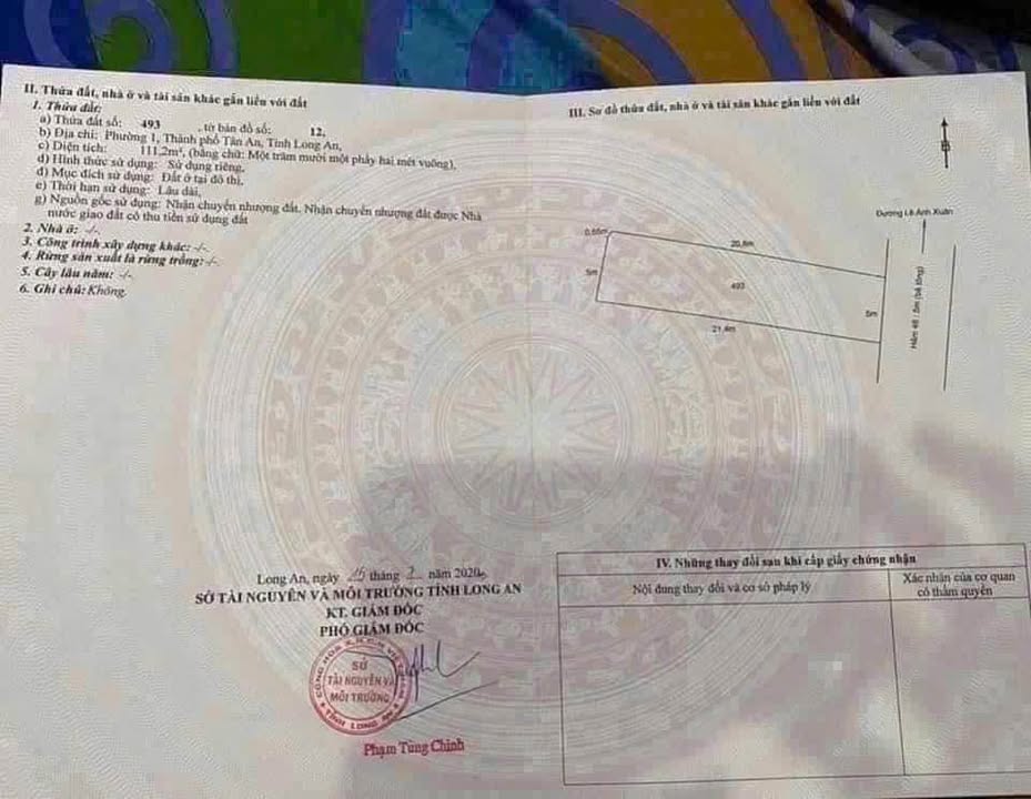 Lô đất thổ cư mặt tiền Nguyễn Văn Bé, Tân An 105m² giá 2.1 tỷ - Đầu tư sinh lời!