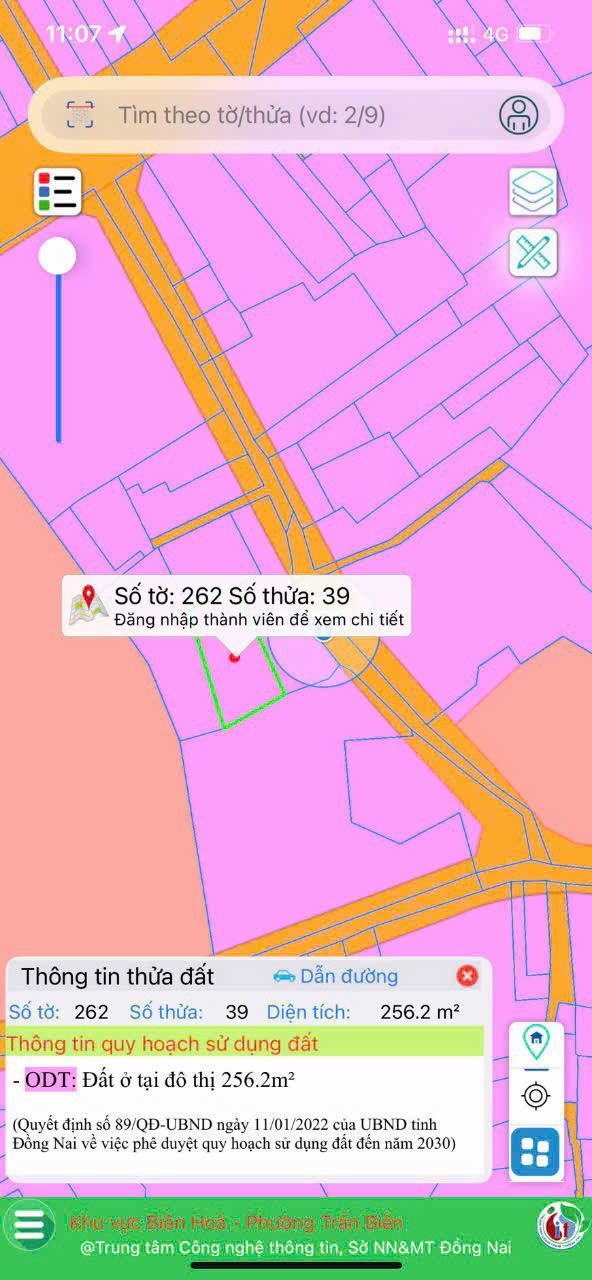 Đất thổ cư Hiệp Hòa Biên Hòa 256m² giá 3.5 tỷ - Sổ hồng riêng, đường xe hơi thông thoáng!