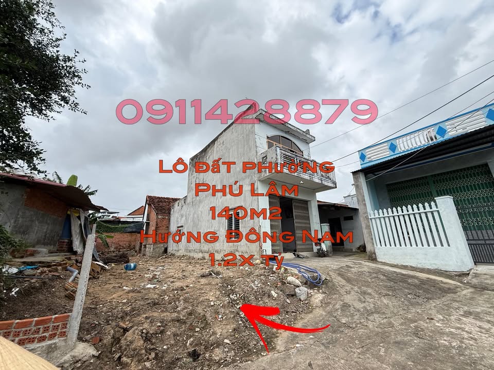 Đất thổ cư hẻm 1/ Trần Rến, Phú Lâm 140m² giá 1.2 tỷ - Hướng Đông Nam phong thủy tốt!