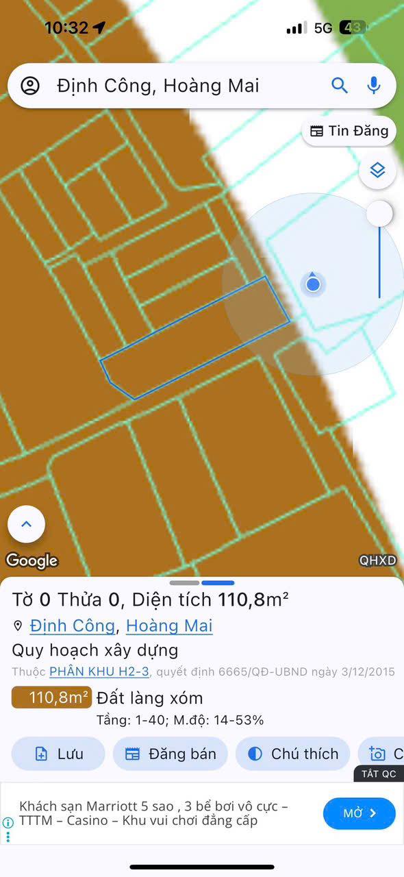 Bán đất Định Công Hạ, Hoàng Mai, 109m² giá 10.8 tỷ - Lô góc thoáng sáng, sẵn sàng xây dựng!