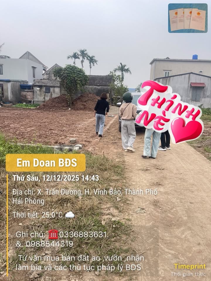 Đất nền Trấn Dương, Vĩnh Bảo, Hải Phòng 150m² giá chỉ 1 tỷ - Cơ hội đầu tư hấp dẫn!