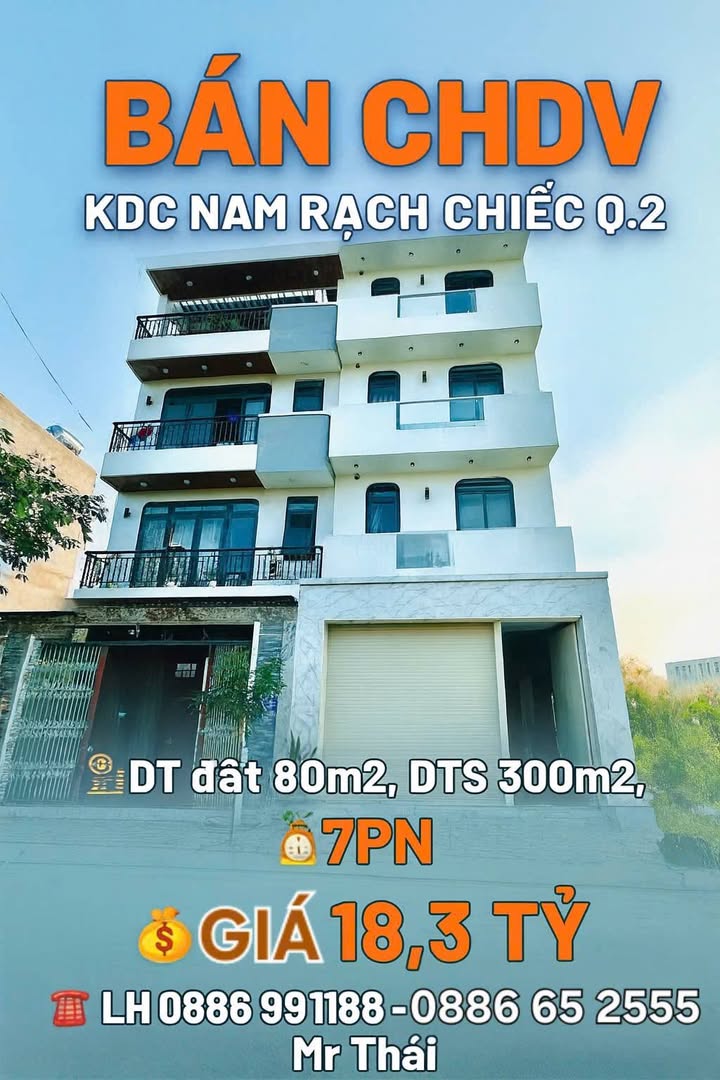 Căn hộ dịch vụ liền kề Song Hành quận 2 80m² giá 18.3 tỷ - Đầu tư sinh lời ngay!