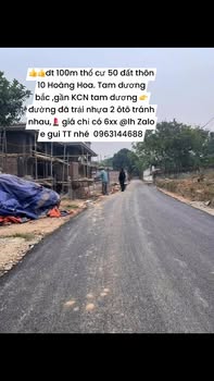 Đất thổ cư 100m² tại thôn 10, xã Hoàng Hoa, huyện Tam Dương - Giá chỉ 600 triệu VND!