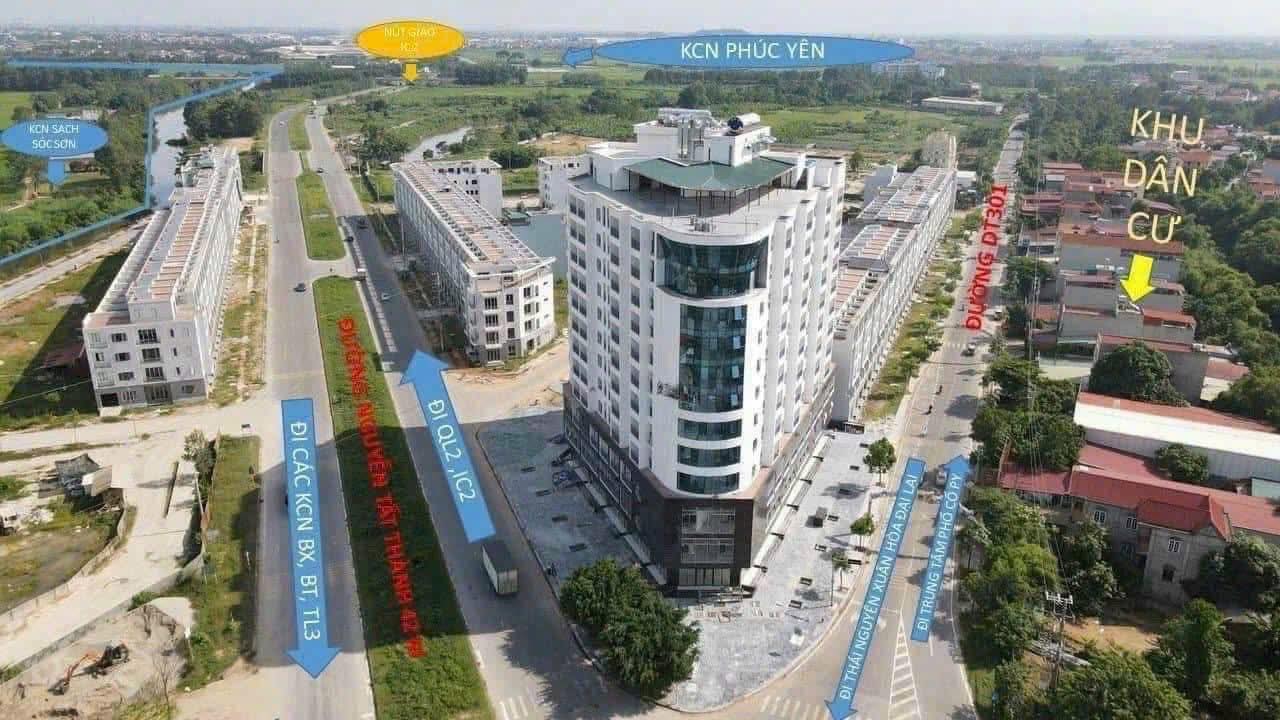 Shophouse Nguyễn Tất Thành Phúc Yên 120m² giá 5 tỷ - Vị trí đắc địa gần KCN!