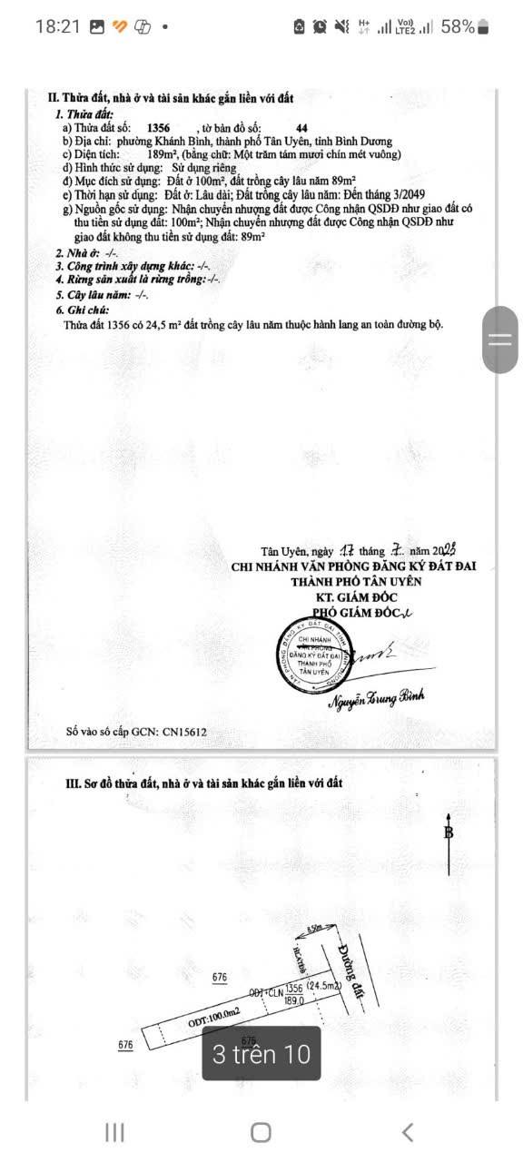 Đất nền Khánh Bình, Tân Uyên 189m² giá 2.37 tỷ - Đầu tư sinh lời ngay!