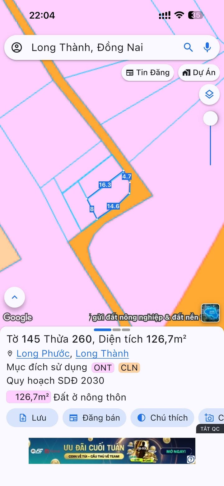 Đất thổ cư Long Phước, Long Thành 90m² - Sổ đỏ riêng từng lô, giá thỏa thuận!