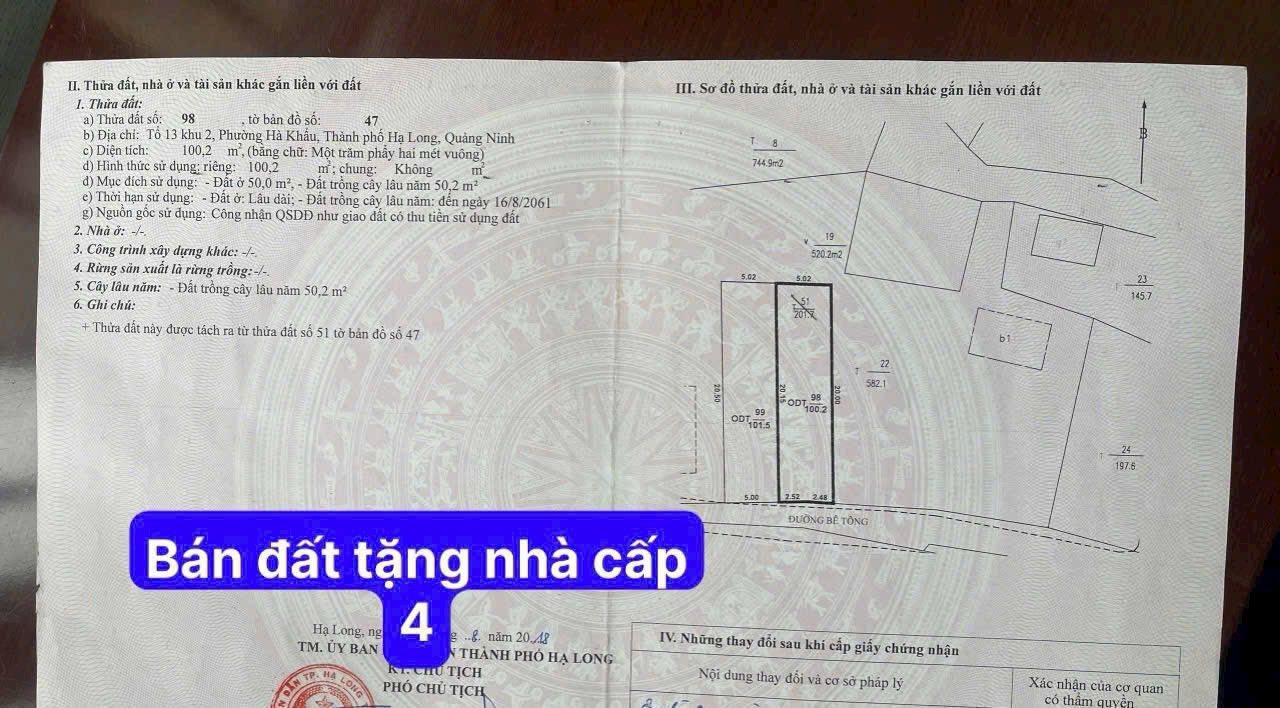 Đất nền Hạ Long 100m² giá 2 tỷ - Chính chủ bán gấp!