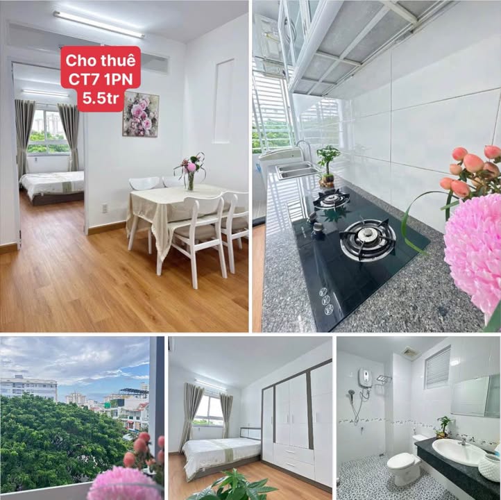 Căn hộ 1PN CT7 Vĩnh Điềm Trung, Nha Trang 39m² - Full nội thất, chỉ 5.5 triệu/tháng!