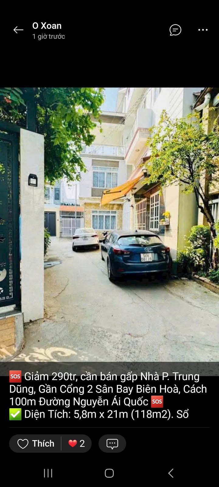 Nhà đẹp phường Trung Dũng, Biên Hòa 118m² giá 4.2 tỷ - Giảm gấp 290 triệu!