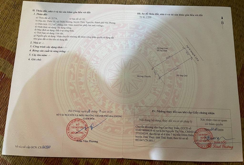 Lô đất Thiên Hương, Hải Phòng 52m² giá 600 triệu - Chính chủ bán gấp!