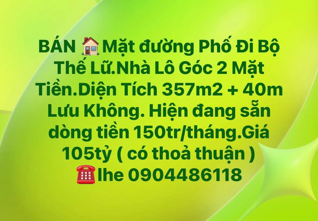 Bán nhà mặt đường Thế Lữ, Hải Phòng 357m² giá 105 tỷ - Đầu tư sinh lời cao!