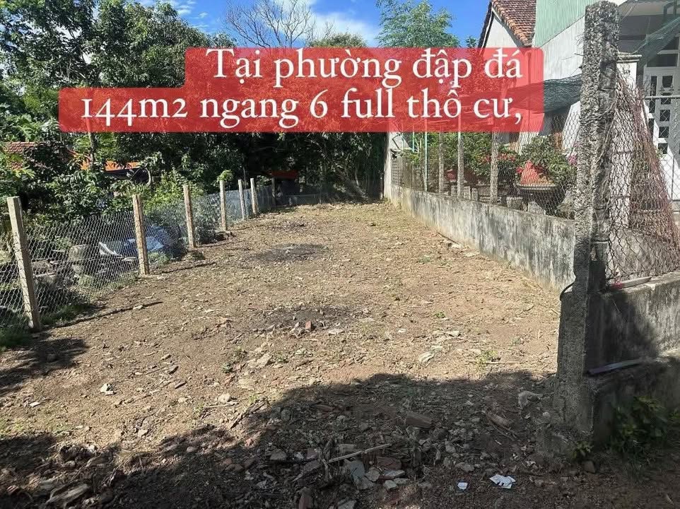 Đất thổ cư phường Đập Đá 144m² giá chỉ 600 triệu - Sổ hồng sang tên ngay!