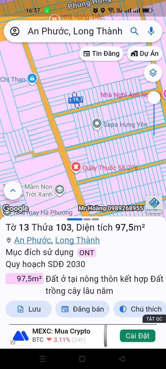 Đất thổ cư 100% tại Khu nhà nghỉ Anh Nguyệt, Thủ Đức 100m² giá 1.5 tỷ - Bán gấp!