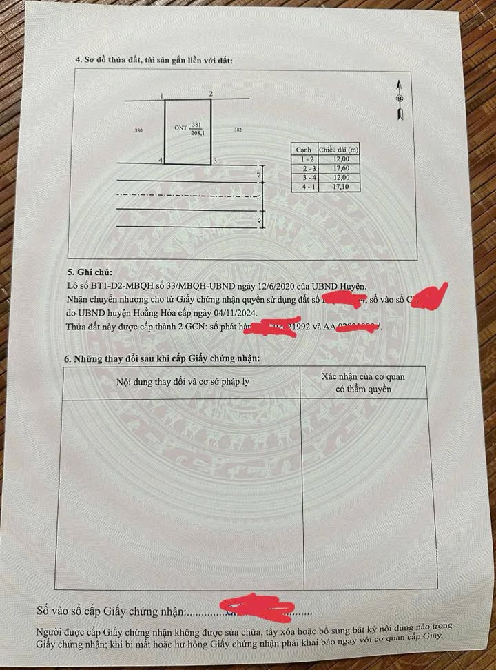 Đất nền xã Hoằng Thanh 208m² giá 1.8 tỷ - Vị trí đắc địa gần biển Hải Tiến!