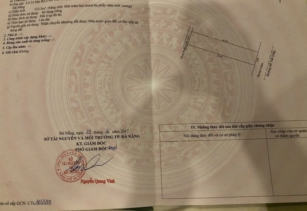 Đất mặt tiền Đỗ Thế Chấp, Sơn Trà 123m² giá 21 tỷ - Đầu tư sinh lời ngay!