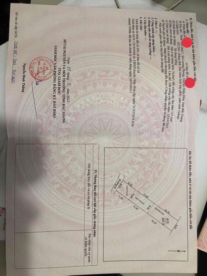 Đất nền Lương Phong Hiệp Hòa 200m² giá 900 triệu - Cơ hội đầu tư tuyệt vời!