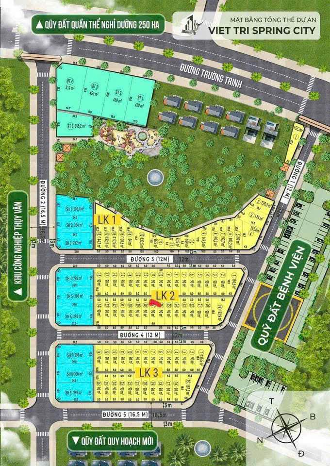 Đất nền Khu đô thị Việt Trì Spring 90m² giá 2.7 tỷ - Ô đẹp, không có ô thứ 2!