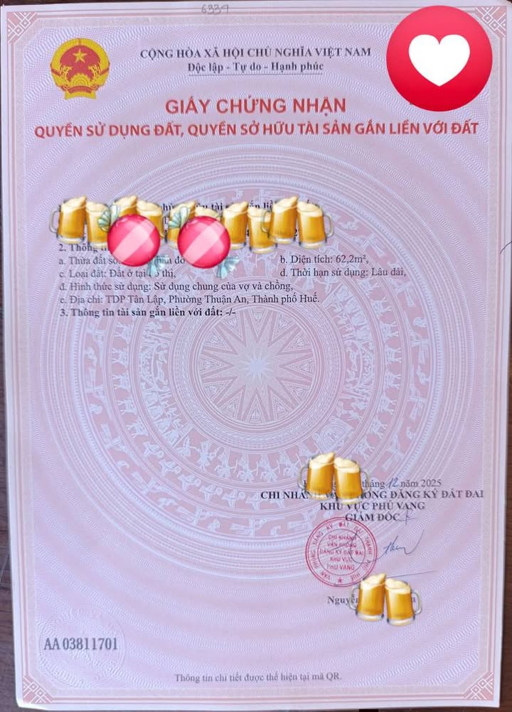 Đất thổ cư tại kiệt đường Kinh Dương Vương, phường Thuận An, Huế - Cách biển chỉ 1,5km!