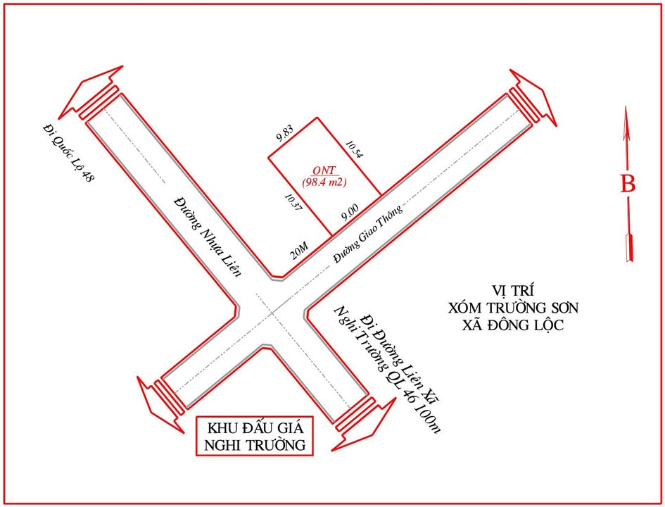 Đất Nền Nghi Trường 98.4m² giá 1 tỷ - Pháp lý rõ ràng, không lỗi phong thủy!