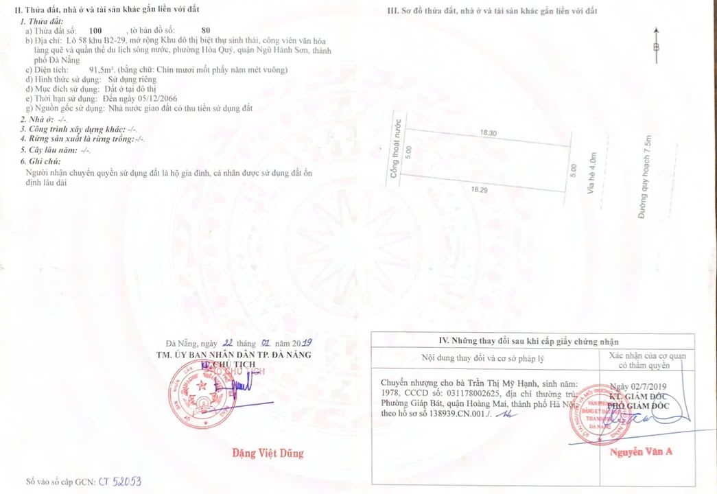 Đất nền Hòa Quý Đà Nẵng 91,5m² giá 4.73 tỷ - Vị trí đẹp, không gian sống thoáng mát!