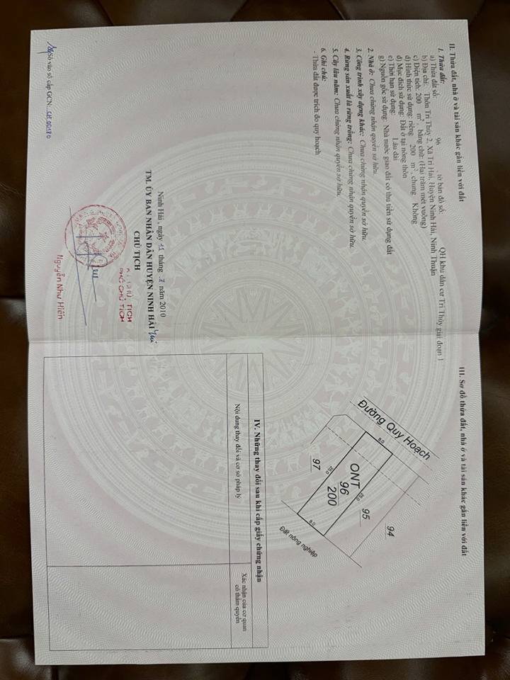 Đất TĐC Tri Thủy, Ninh Hải 200m² giá 1.2 tỷ - Gần biển, hướng Đông!