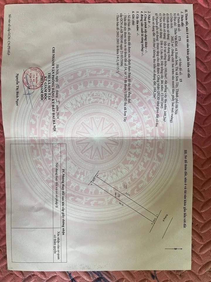 Đất thổ cư 268m² tại Văn Khê, Sơn Tây - Giá cực tốt, đầu tư sinh lời!