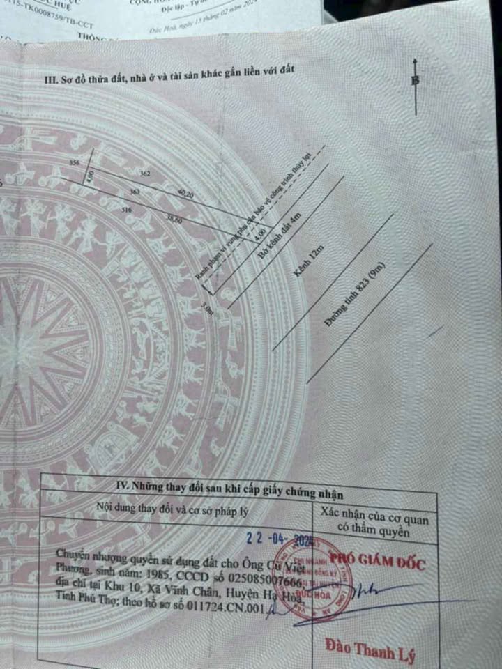 Đất thổ cư 160m² mặt tiền đường tỉnh 823, xã Hòa Khánh Tây - Giá 1 tỷ, cơ hội đầu tư tuyệt vời!