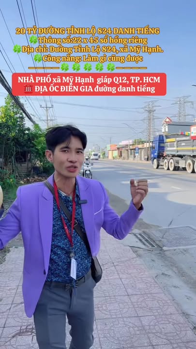 Đất nền Tỉnh Lộ 824, xã Mỹ Hạnh, 990m² giá 20 tỷ - Cơ hội đầu tư vàng!