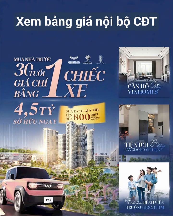 Căn hộ Opus One 54m² giá 4.5 tỷ - Sở hữu dễ dàng với chính sách ưu đãi hấp dẫn!